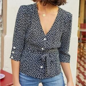 DIANE KARI Tina floral blouse XS Extra Small